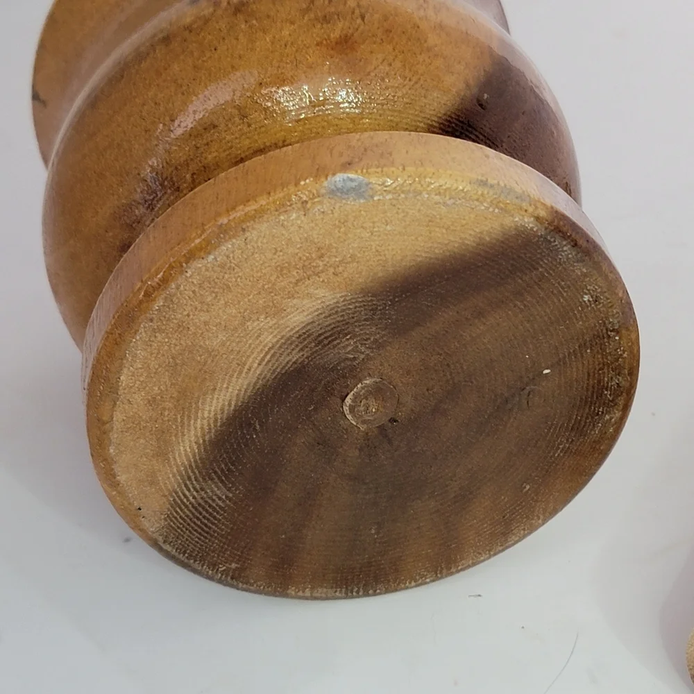 Unique Wood Mortar Pestle Set Herb Spice Grind Crush Pill Apothecary